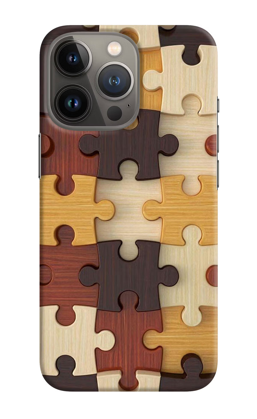 Wooden Puzzle iPhone 13 Pro Max Back Cover, Hard case
