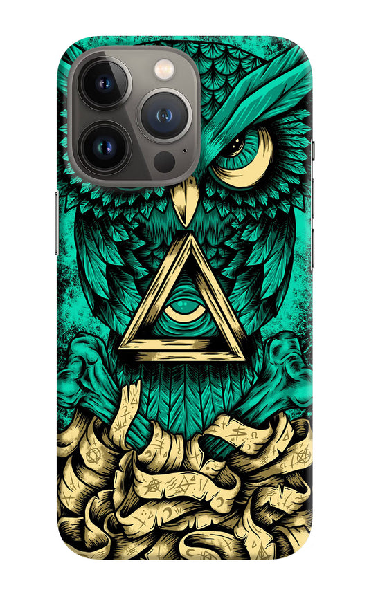 Green Owl iPhone 13 Pro Max Hard Case Back Cover by Casekaro