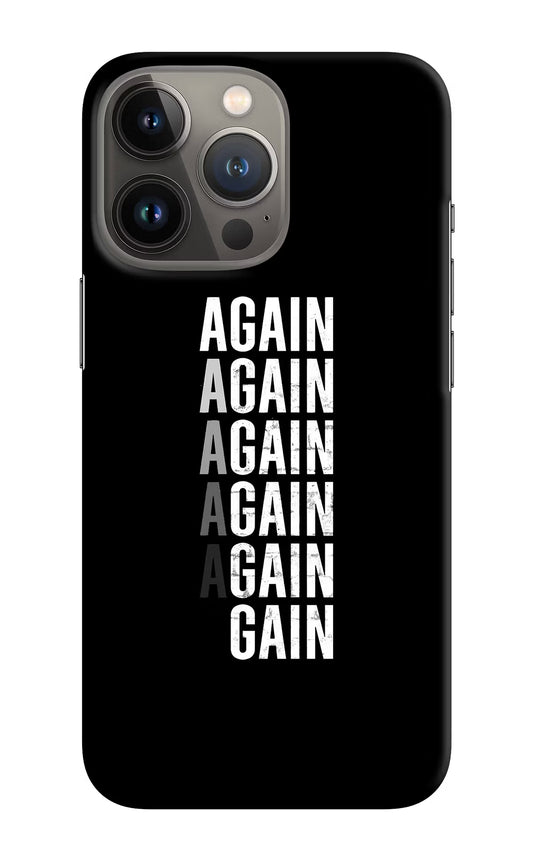 Again Again Gain iPhone 13 Pro Max Hard Case Back Cover by Casekaro