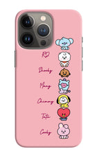 BTS names iPhone 13 Pro Max Hard Case Back Cover by Casekaro