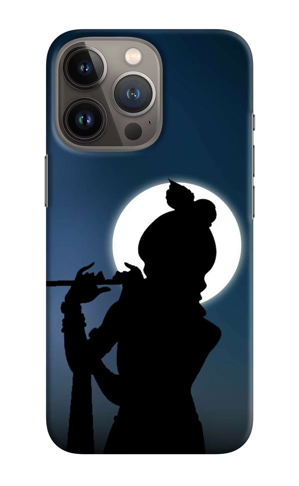 Shri Krishna Silhouette iPhone 13 Pro Max Hard Case Back Cover by Casekaro