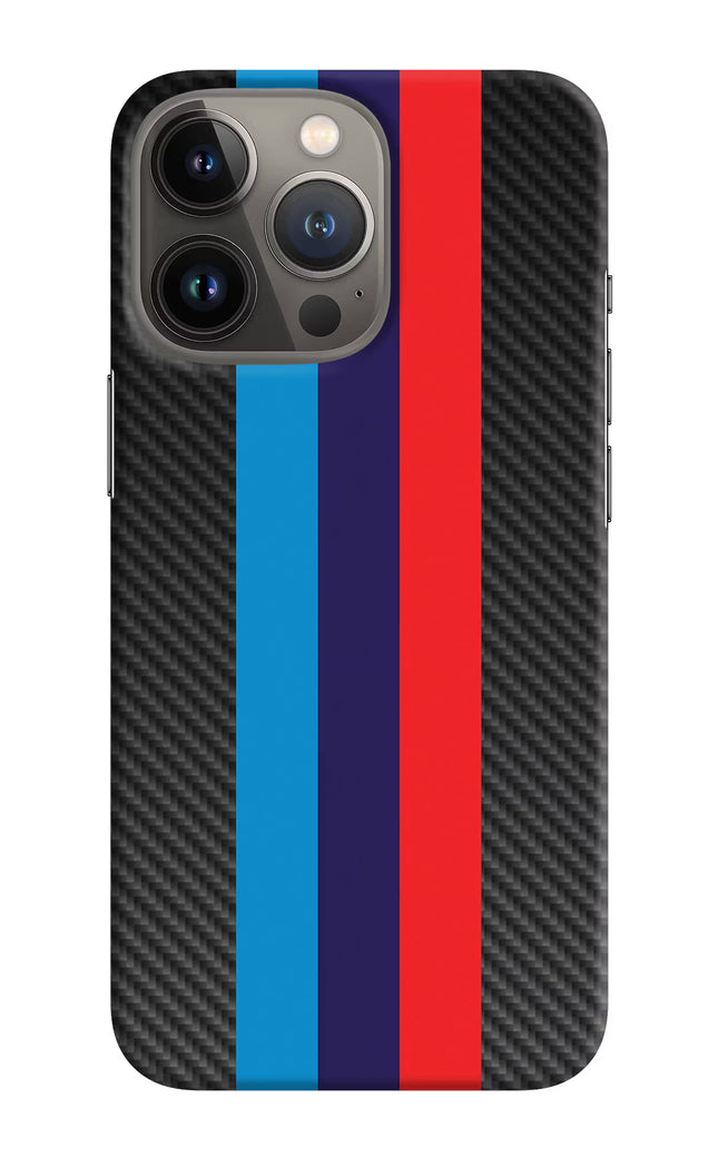 BMW Stripes Pattern iPhone 13 Pro Max Hard Case Back Cover by Casekaro