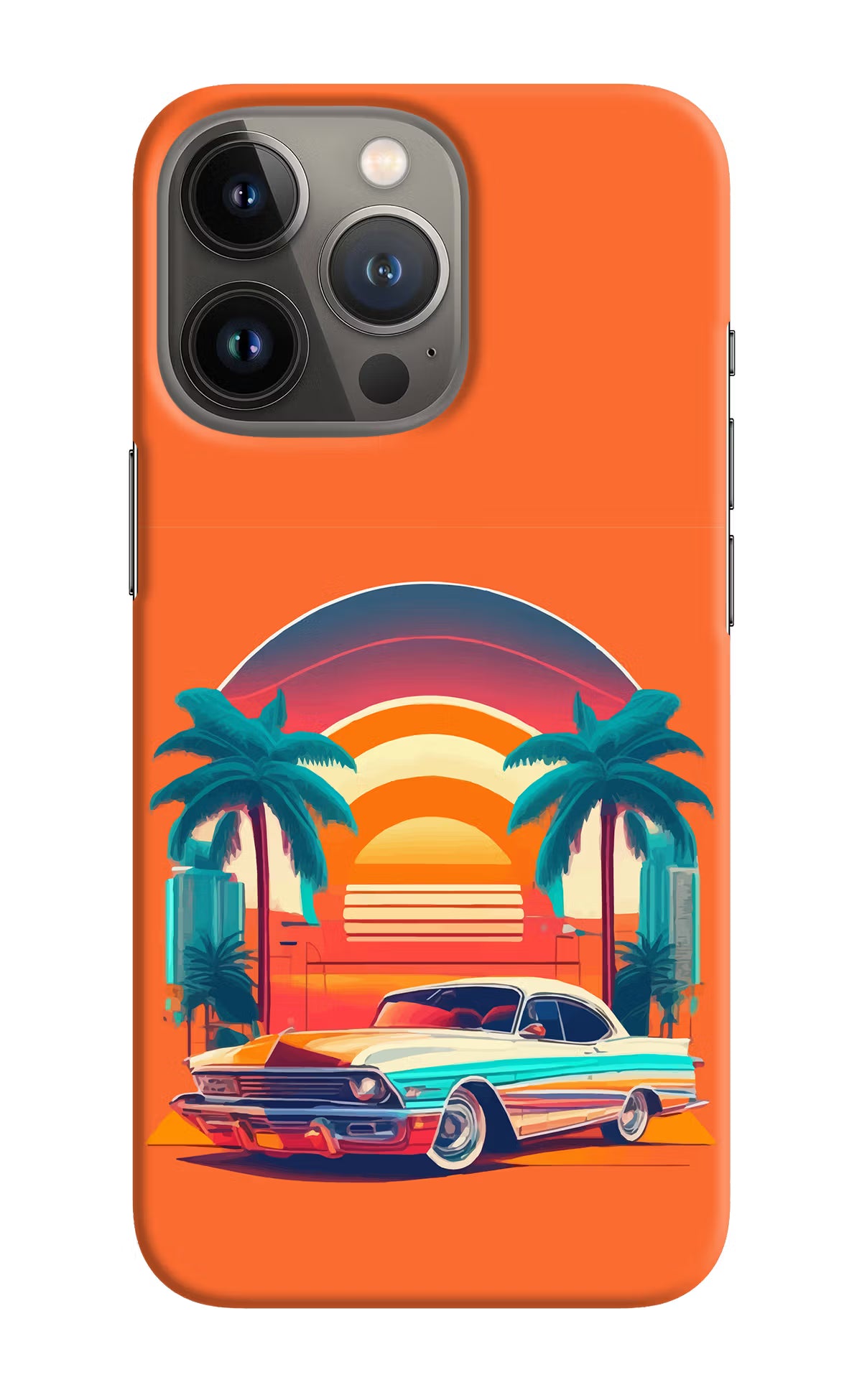 Palm Drive 80s iPhone 13 Pro Max Hard Case Back Cover by Casekaro