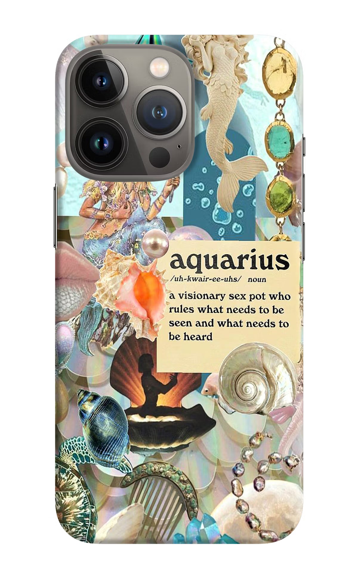 Aquarius Zodiac iPhone 13 Pro Max Hard Case Back Cover by Casekaro