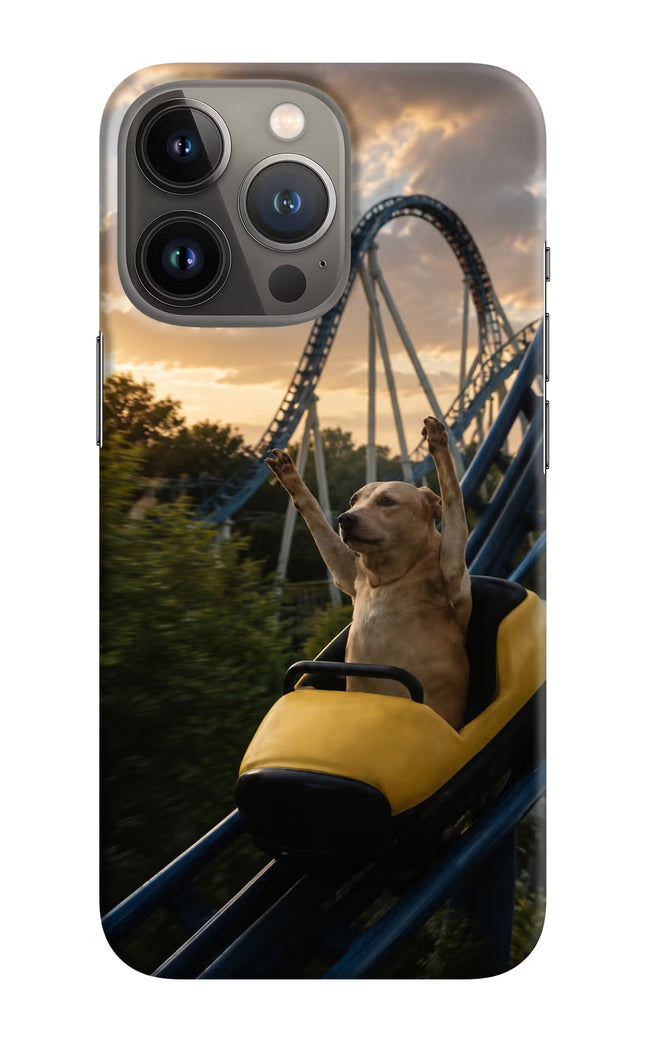 Rollercoaster Dog iPhone 13 Pro Max Hard Case Back Cover by Casekaro