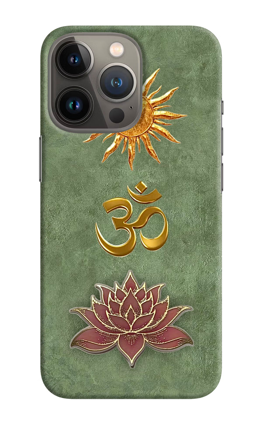 Om & Lotus iPhone 13 Pro Max Back Cover, Hard case
