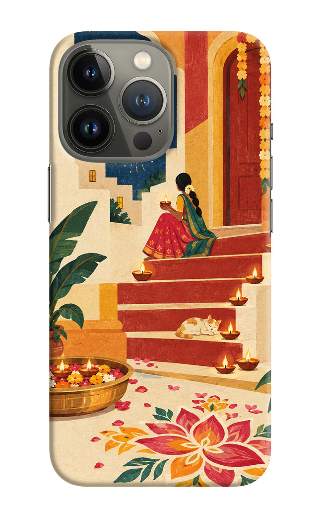 Diwali Rangoli iPhone 13 Pro Max Hard Case Back Cover by Casekaro