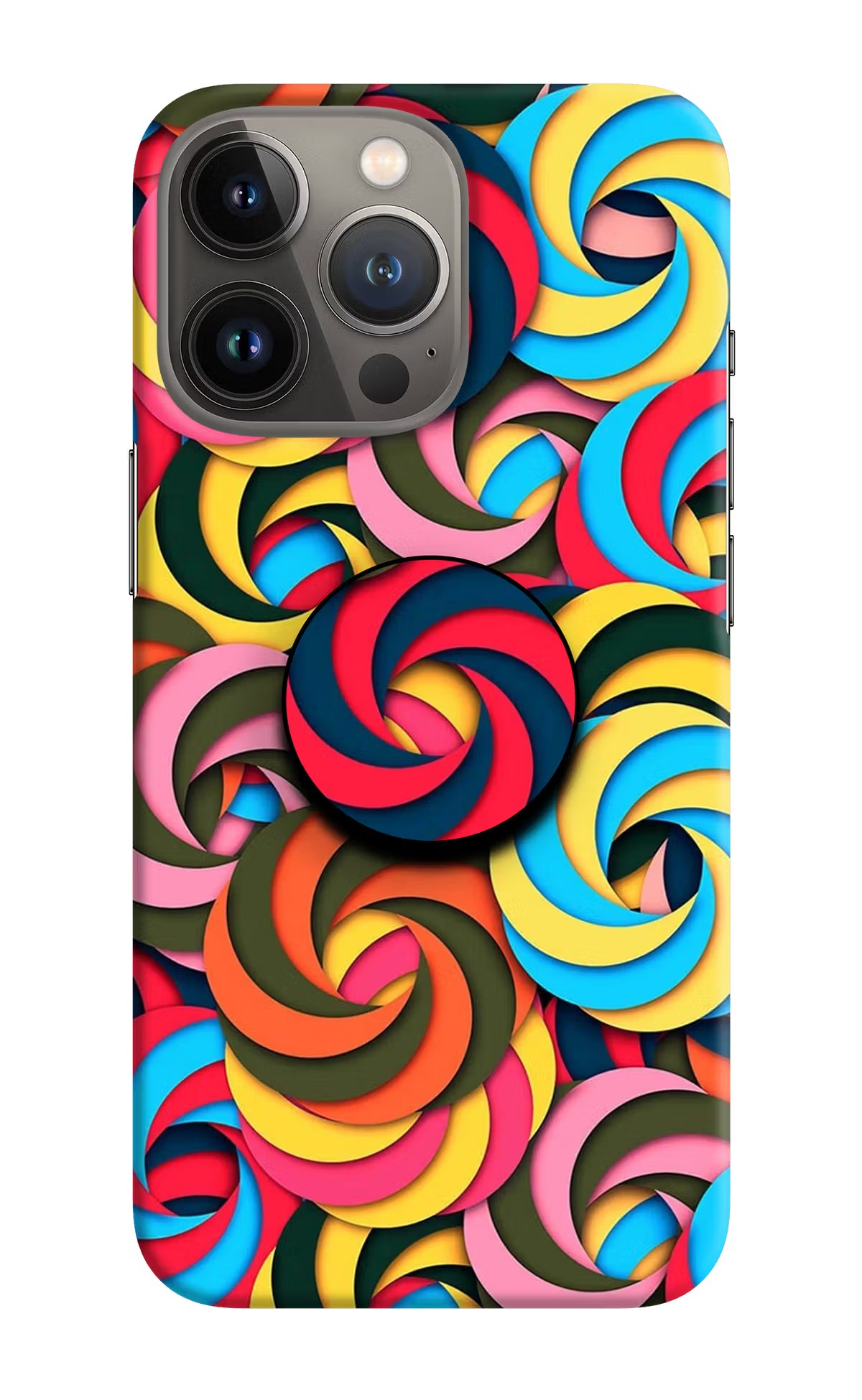 Spiral Pattern iPhone 13 Pro Max Pop Case by Casekaro