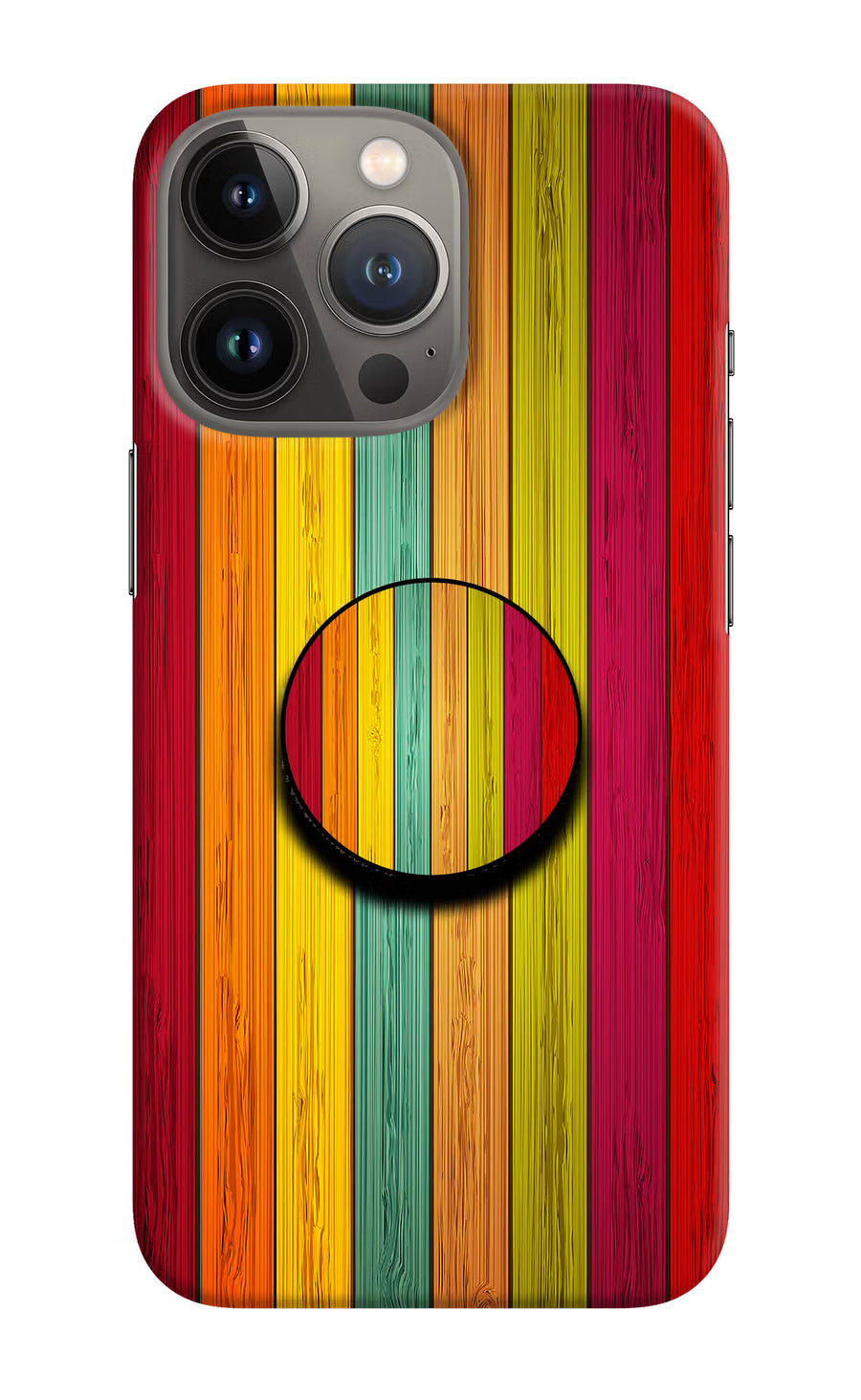 Multicolor Wooden iPhone 13 Pro Max Pop Case, Hard case
