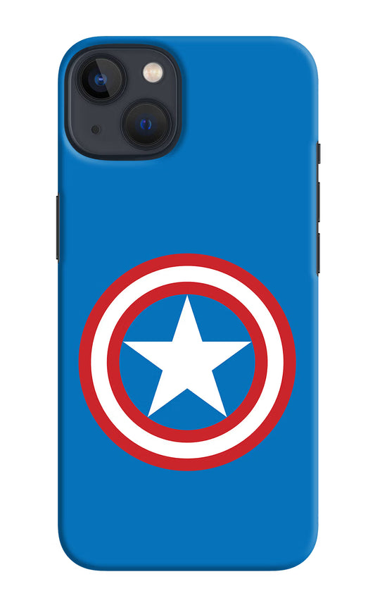 Captain America Logo iPhone 13 Mini Hard Case Back Cover by Casekaro