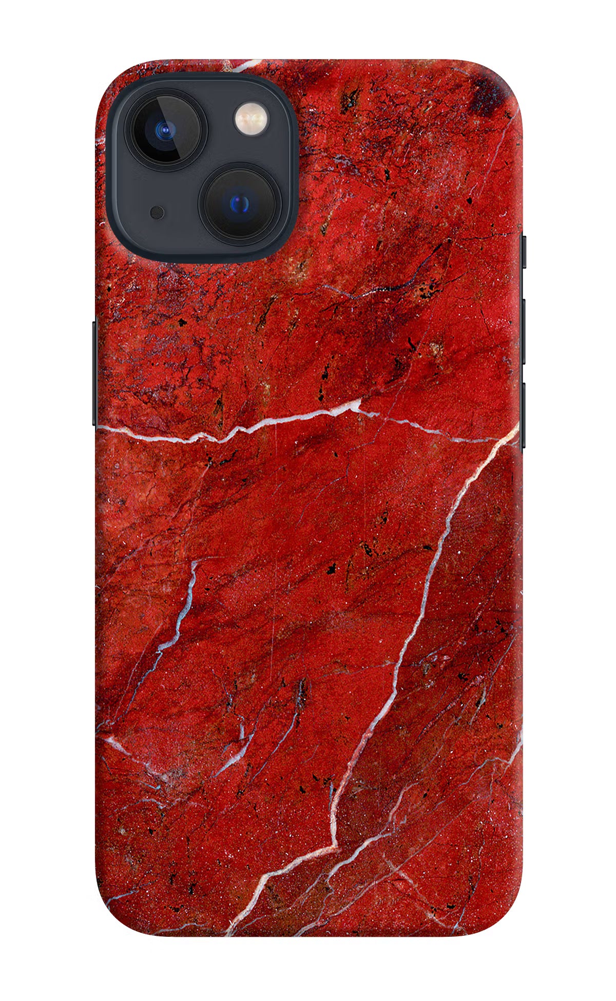 Red Marble Design iPhone 13 Mini Hard Case Back Cover by Casekaro