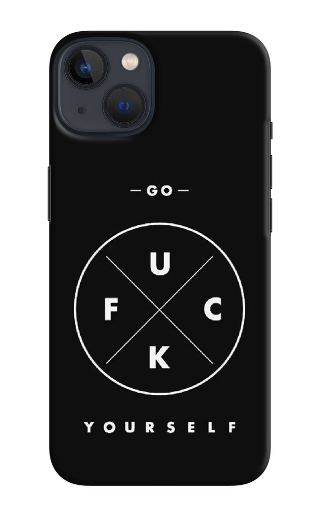 Go Fuck Yourself iPhone 13 Mini Hard Case Back Cover by Casekaro