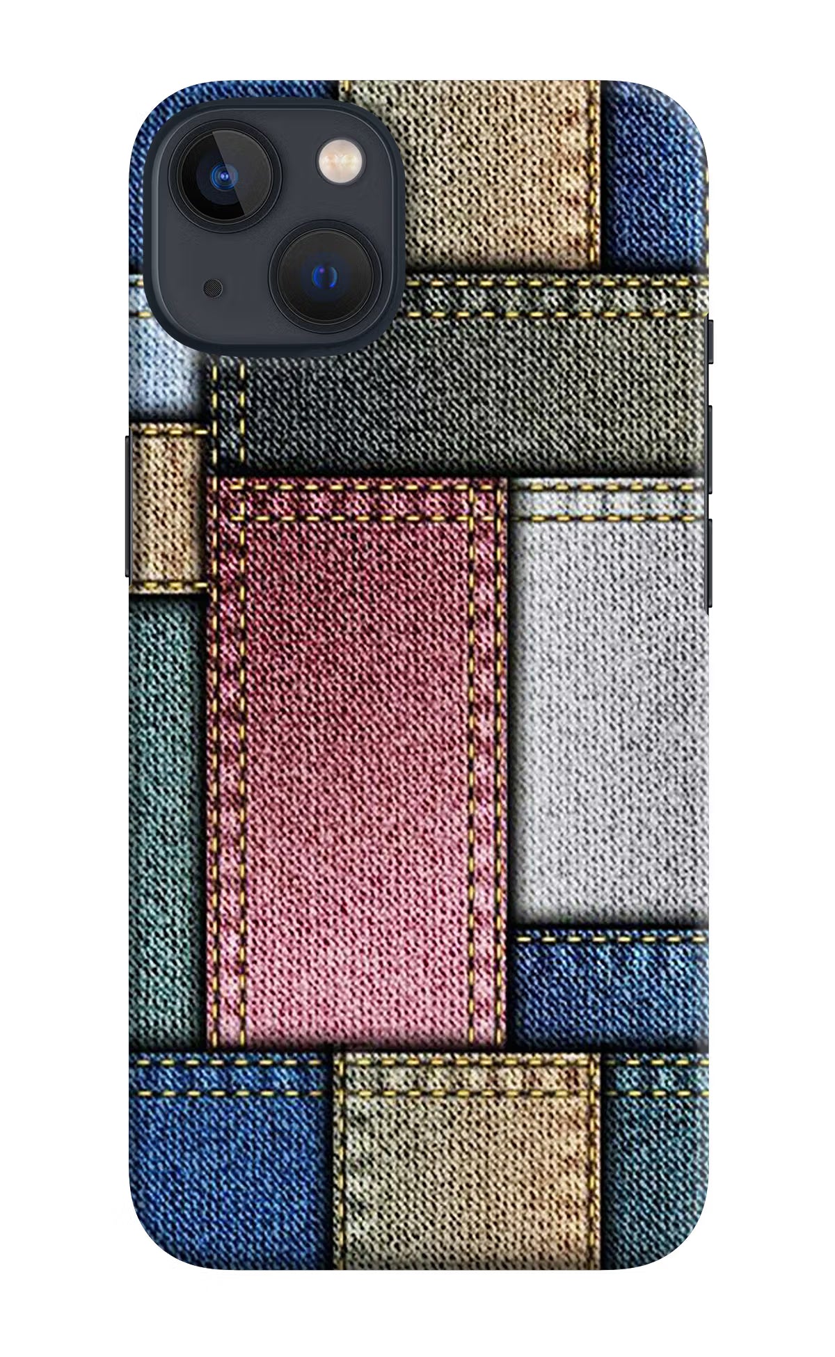 Multicolor Jeans iPhone 13 Mini Hard Case Back Cover by Casekaro
