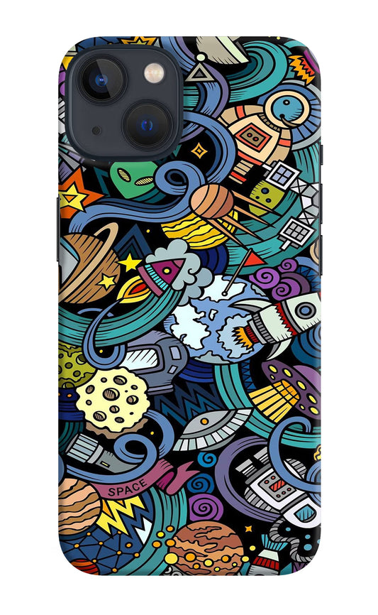 Space Abstract iPhone 13 Mini Hard Case Back Cover by Casekaro