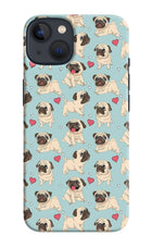 Pug Dog iPhone 13 Mini Hard Case Back Cover by Casekaro