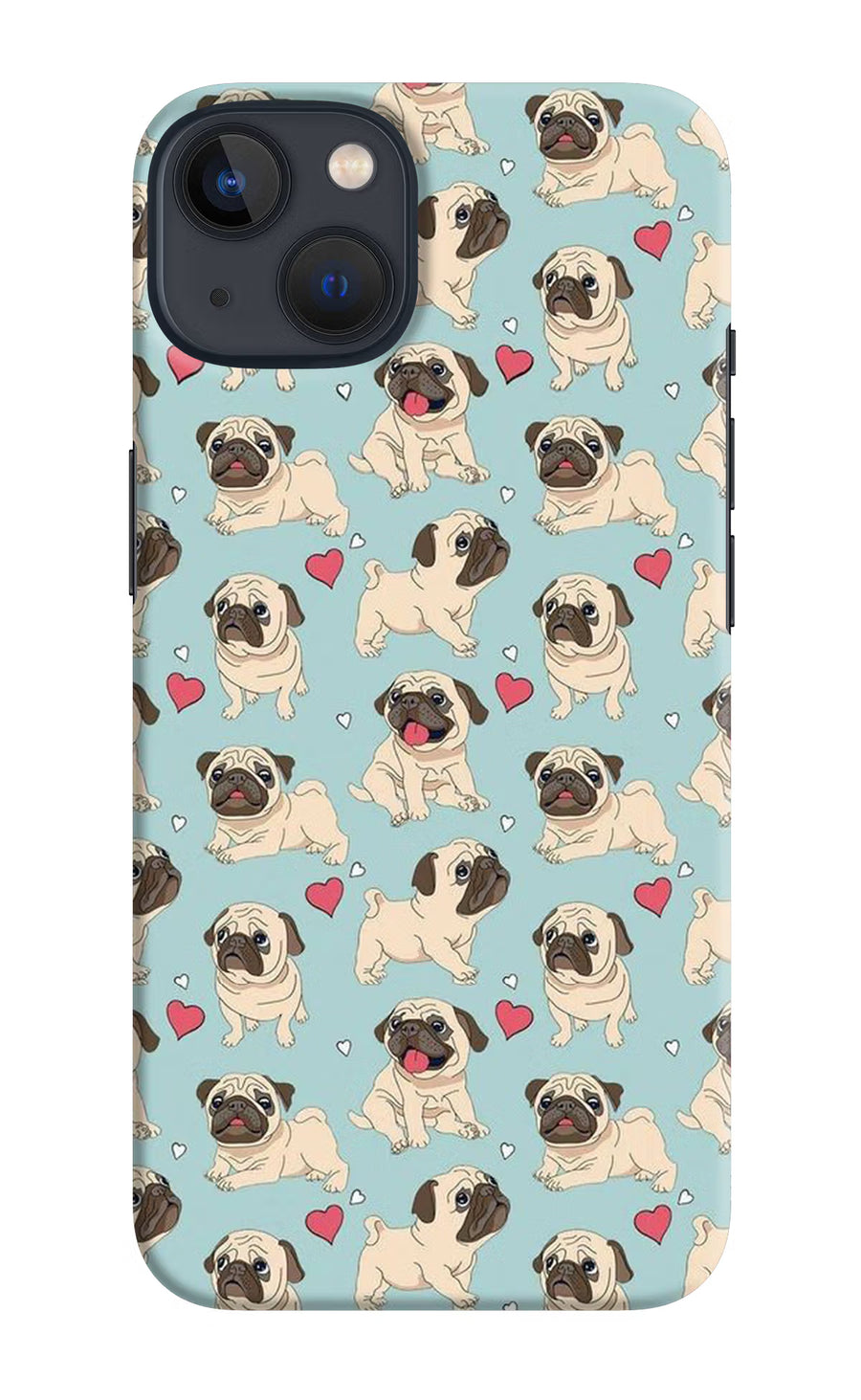 Pug Dog iPhone 13 Mini Back Cover, Hard case