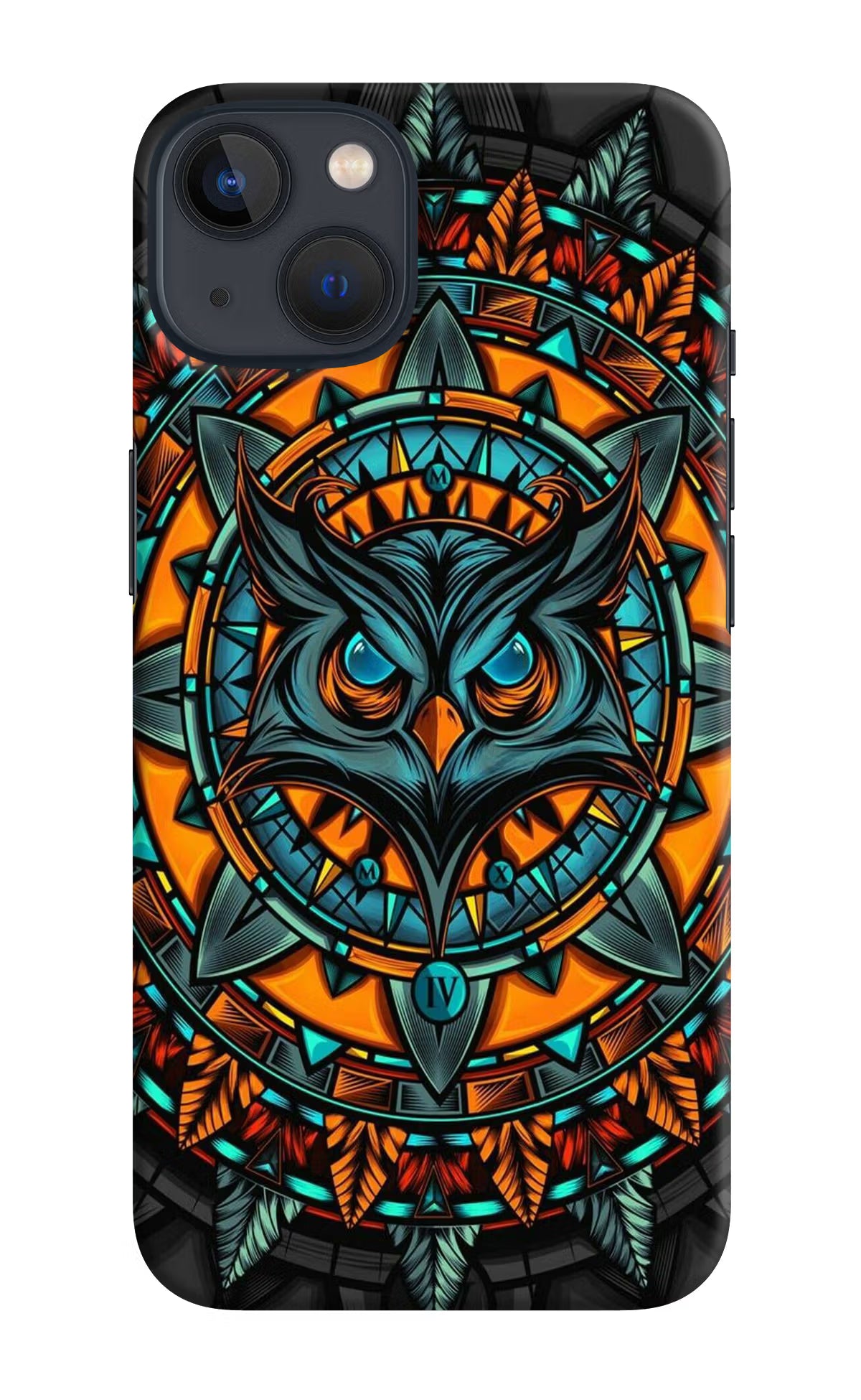 Angry Owl Art iPhone 13 Mini Hard Case Back Cover by Casekaro