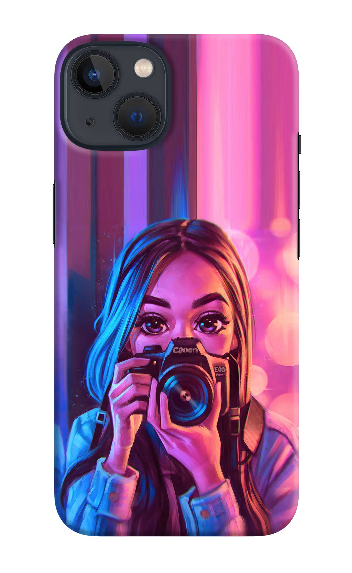 Girl Photographer iPhone 13 Mini Hard Case Back Cover by Casekaro