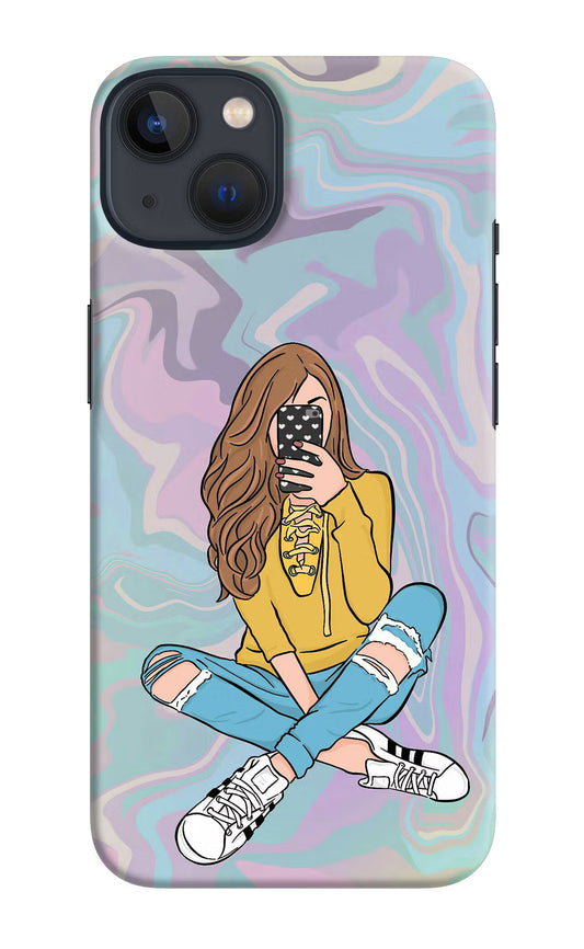 Selfie Girl iPhone 13 Mini Hard Case Back Cover by Casekaro
