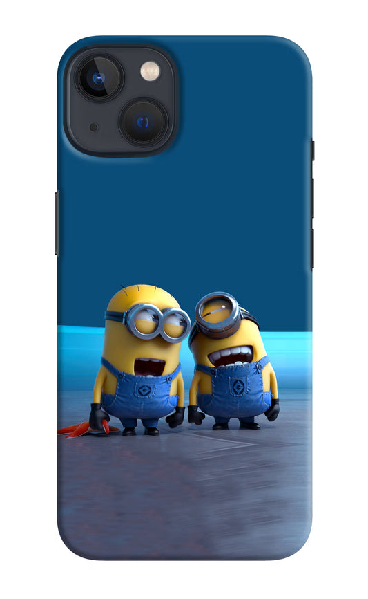 Minion Laughing iPhone 13 Mini Hard Case Back Cover by Casekaro