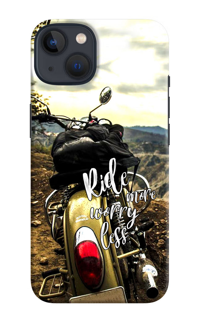 Ride More Worry Less iPhone 13 Mini Hard Case Back Cover by Casekaro