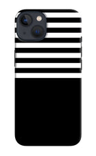 Black and White Print iPhone 13 Mini Hard Case Back Cover by Casekaro