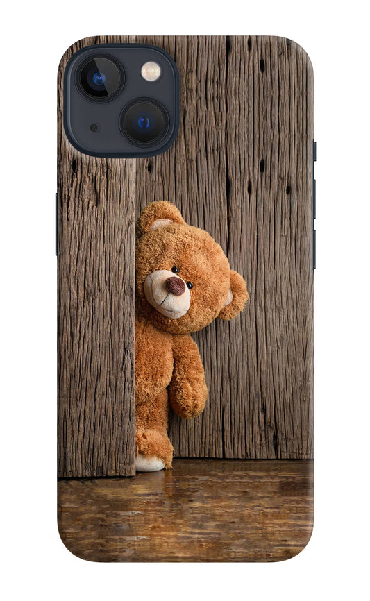 Teddy Wooden iPhone 13 Mini Hard Case Back Cover by Casekaro