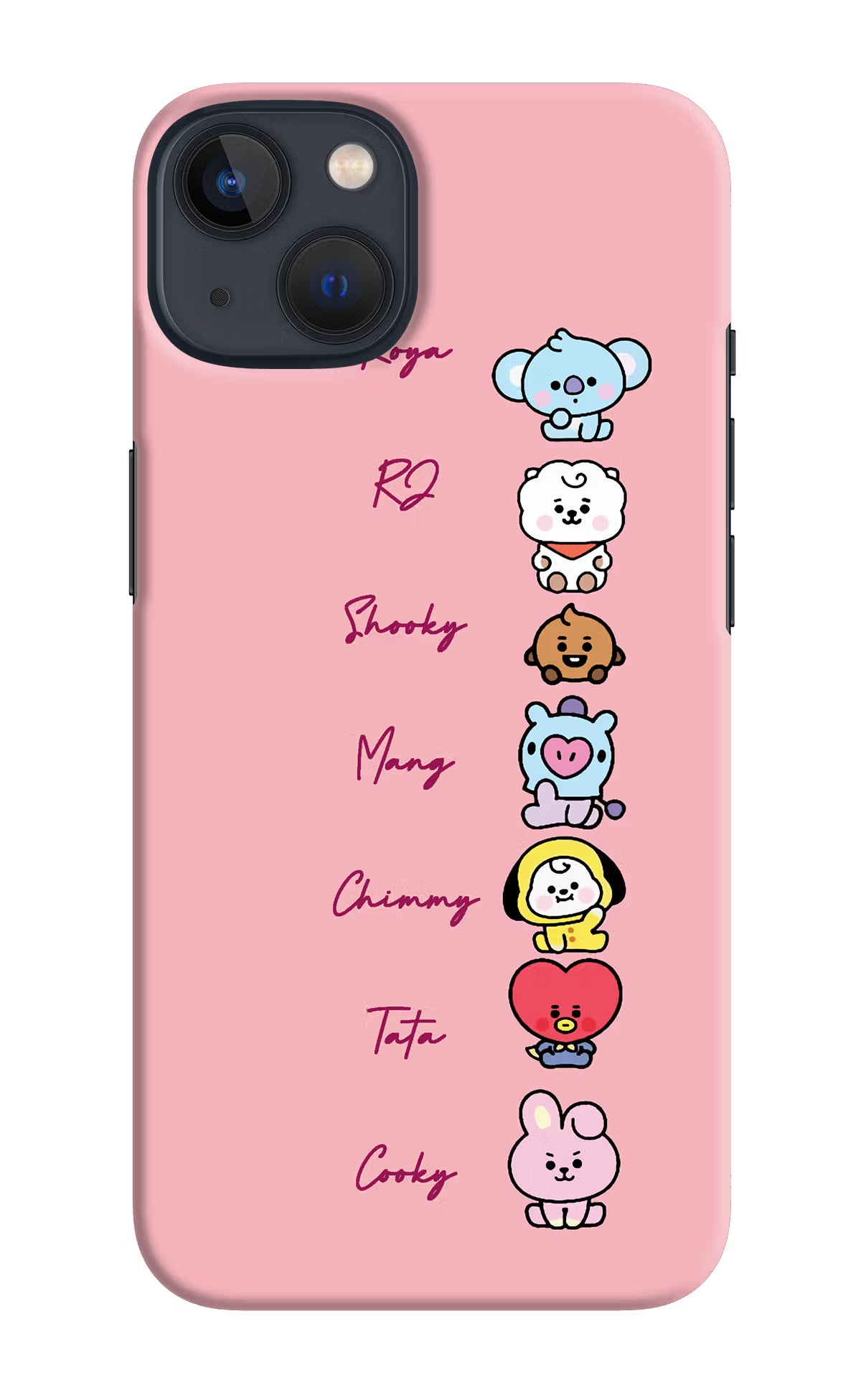 BTS names iPhone 13 Mini Hard Case Back Cover by Casekaro