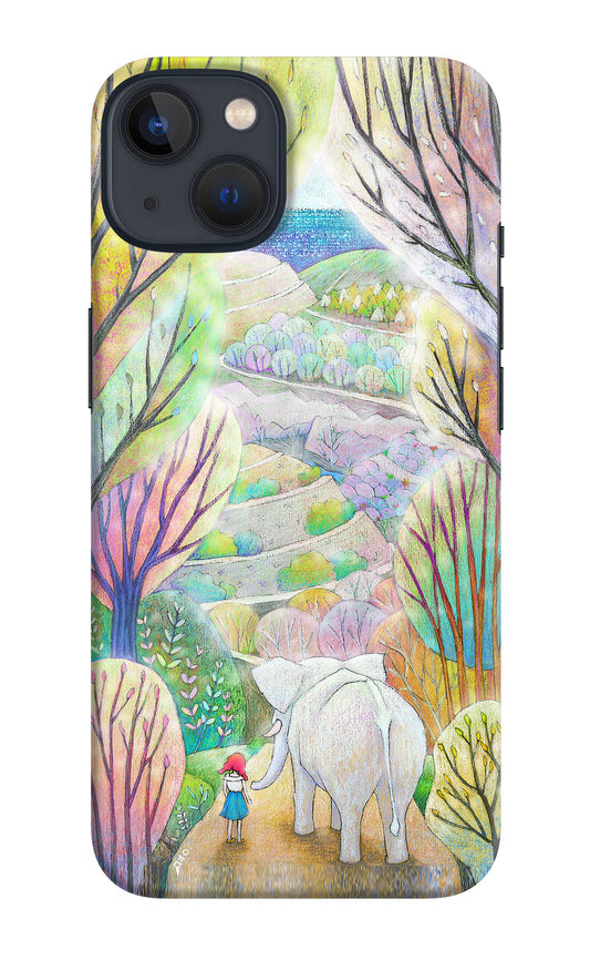 Nature Painting iPhone 13 Mini Hard Case Back Cover by Casekaro