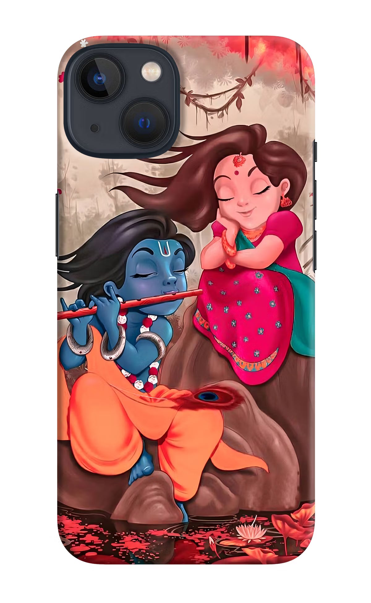 Radhe Krishna iPhone 13 Mini Hard Case Back Cover by Casekaro