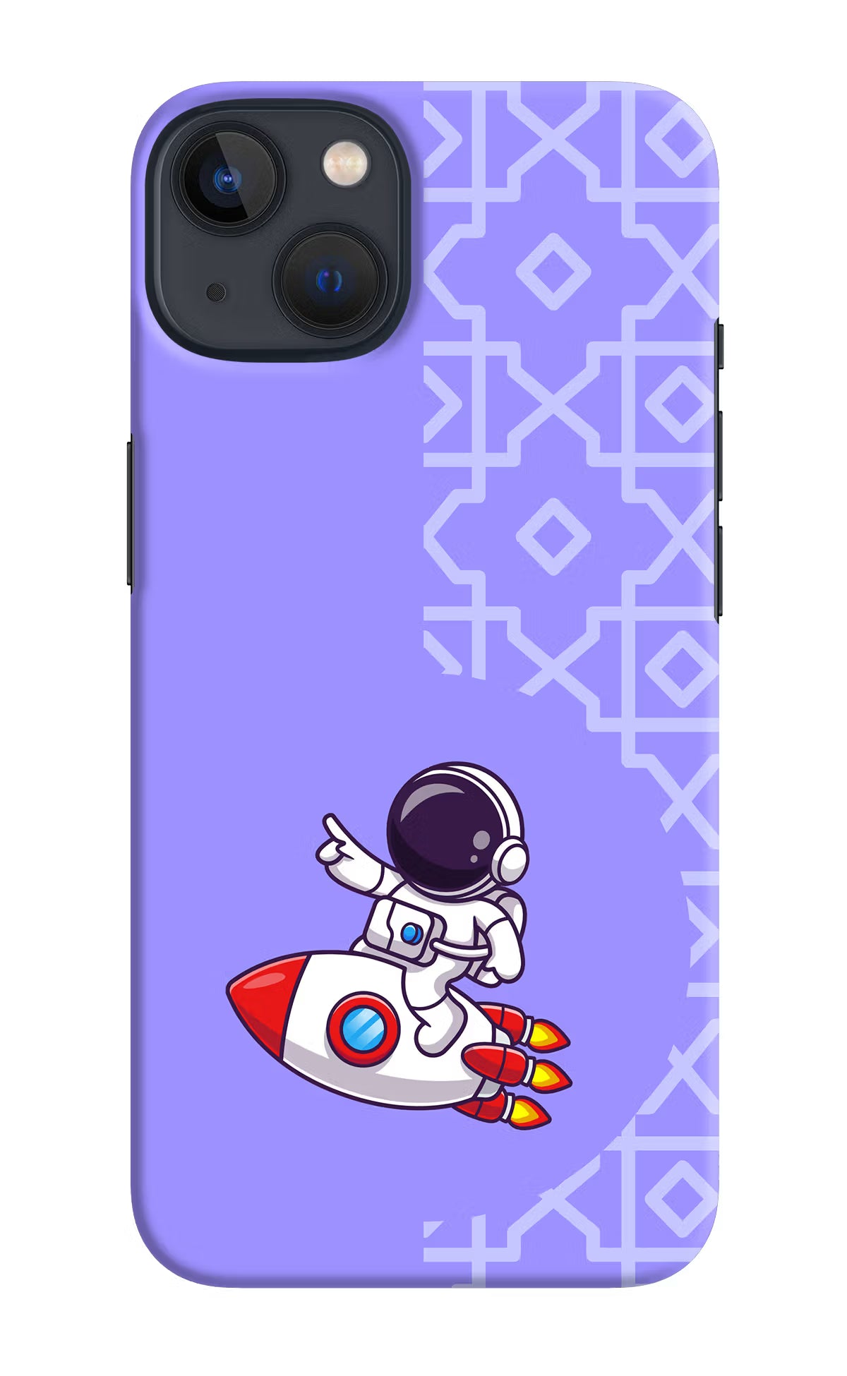 Cute Astronaut iPhone 13 Mini Hard Case Back Cover by Casekaro