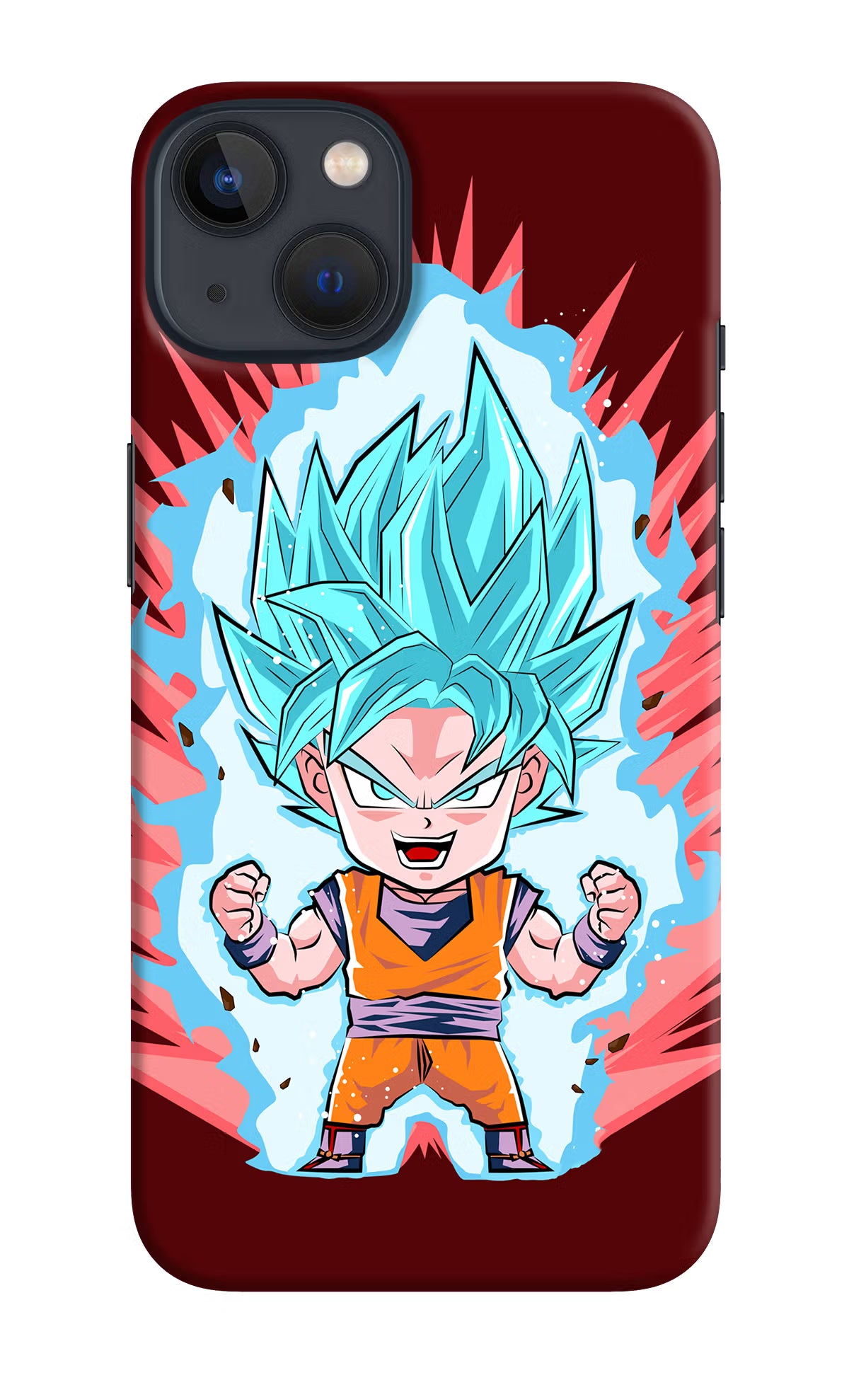 Goku Little iPhone 13 Mini Hard Case Back Cover by Casekaro