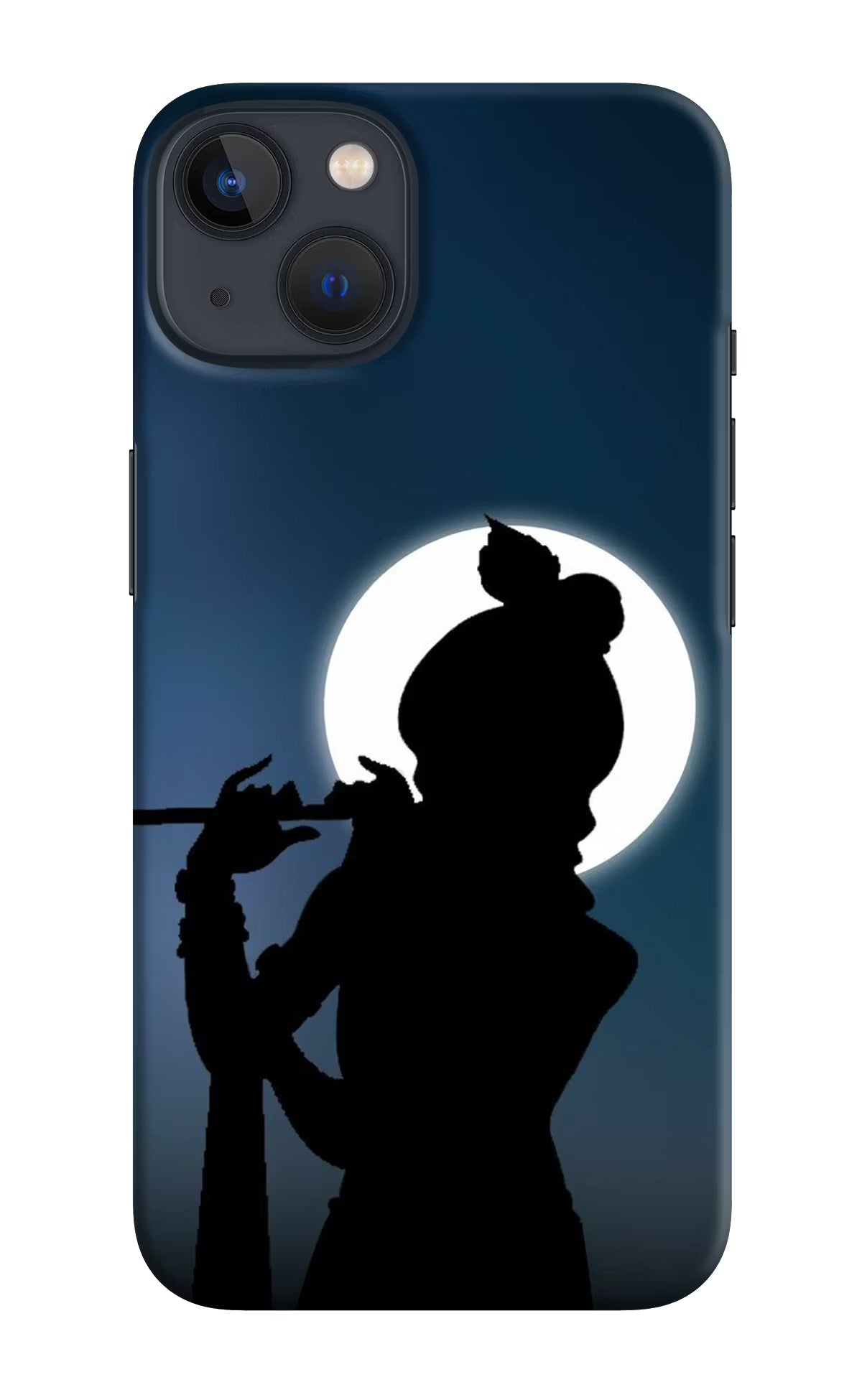 Shri Krishna Silhouette iPhone 13 Mini Hard Case Back Cover by Casekaro