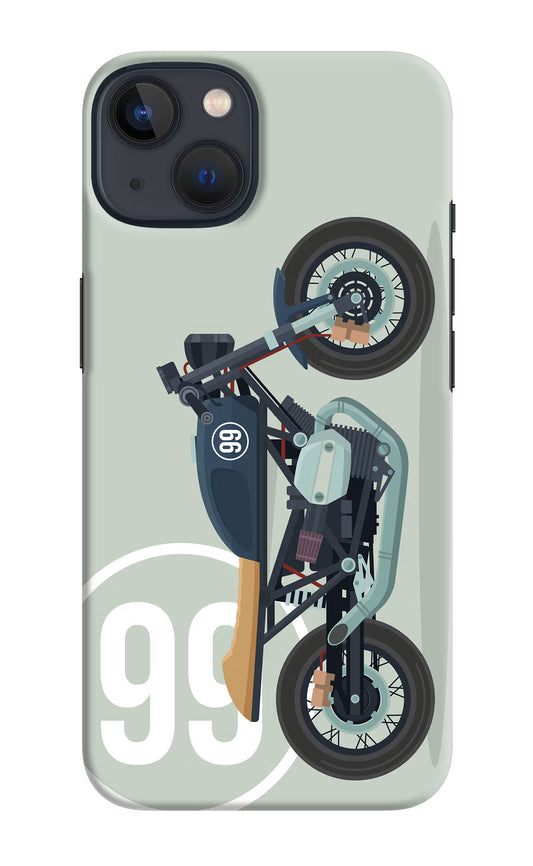 Classic Cafe Racer 99 iPhone 13 Mini Hard Case Back Cover by Casekaro