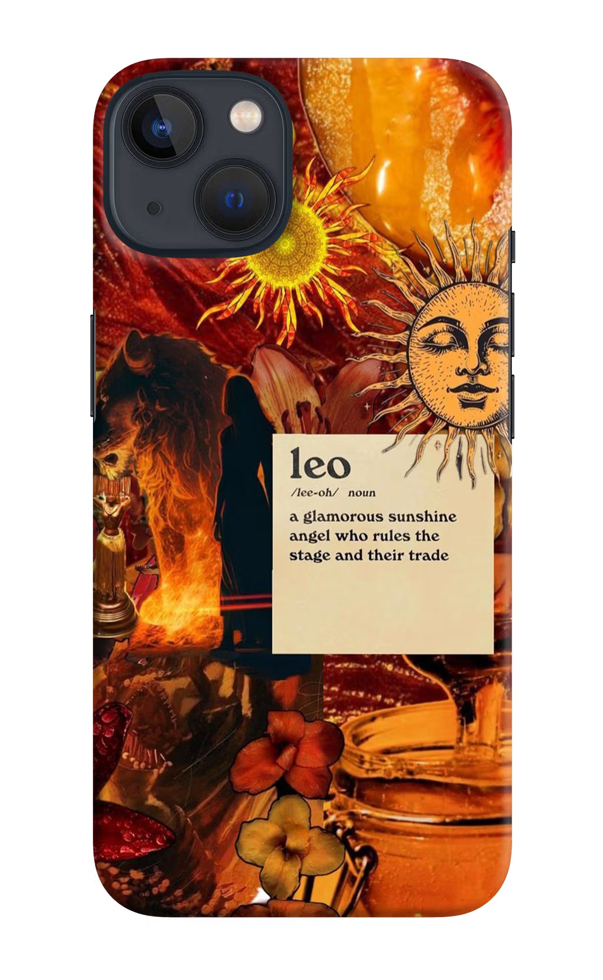 Leo Zodiac iPhone 13 Mini Hard Case Back Cover by Casekaro