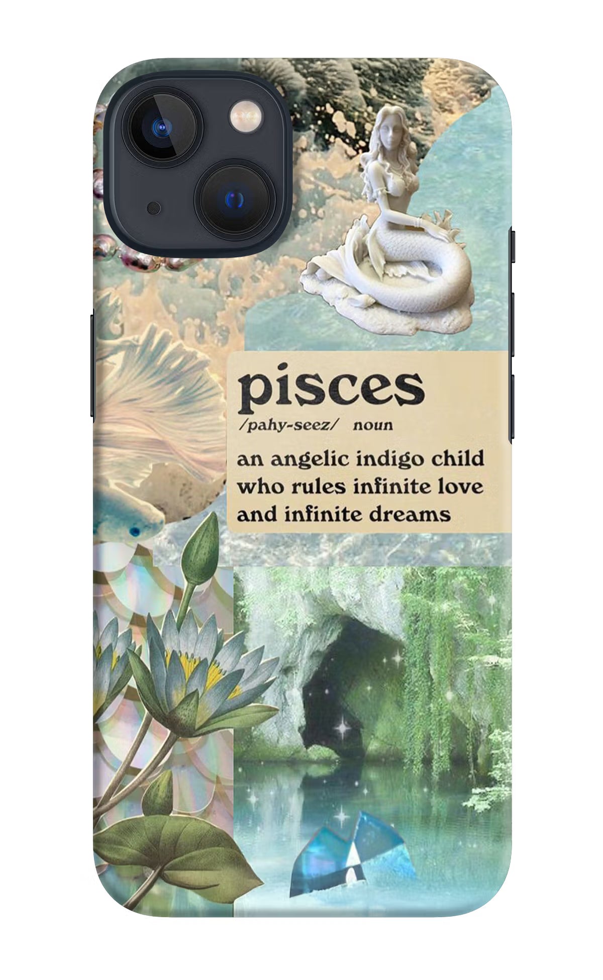 Pisces Zodiac iPhone 13 Mini Hard Case Back Cover by Casekaro
