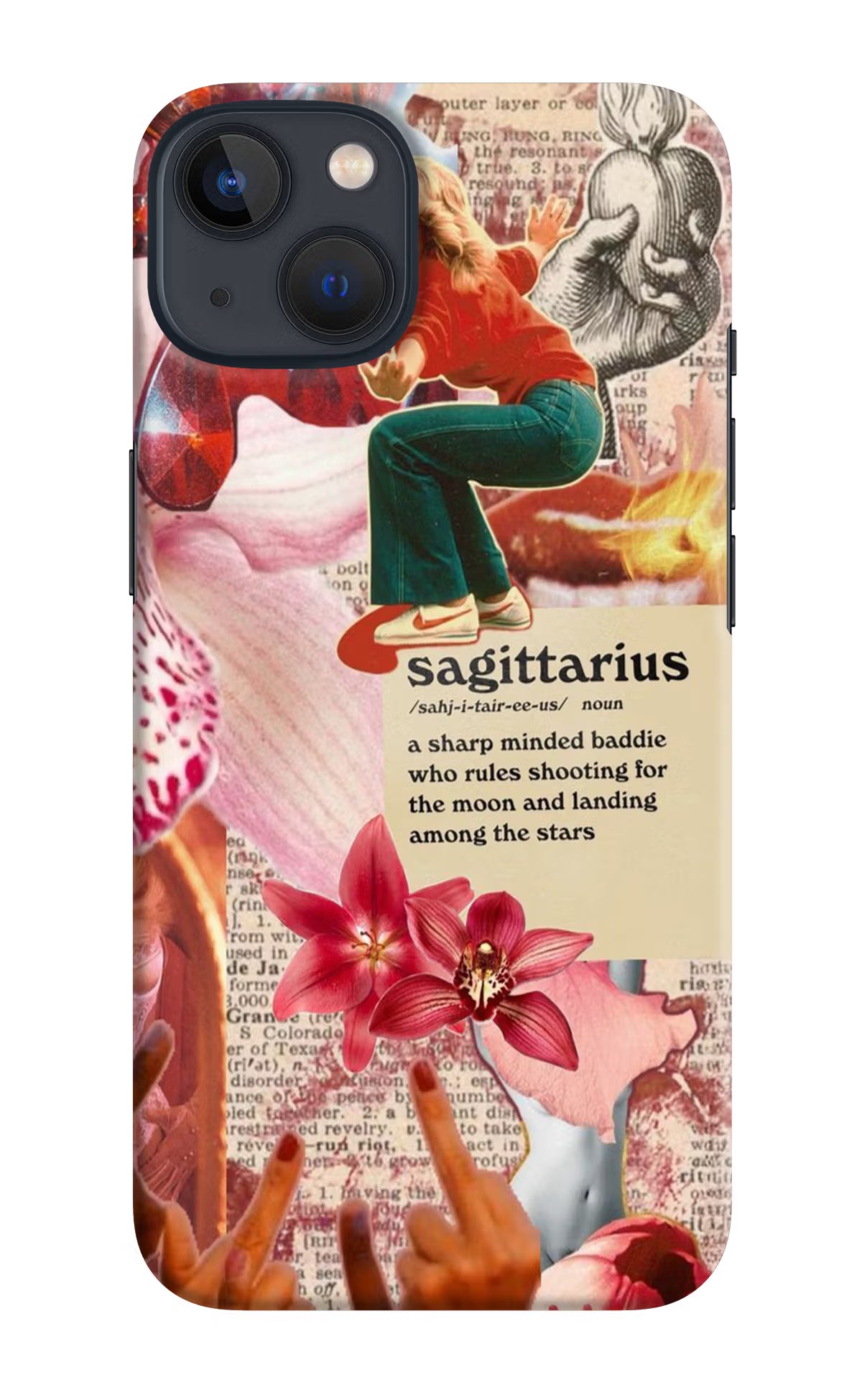 Sagittarius Zodiac iPhone 13 Mini Hard Case Back Cover by Casekaro