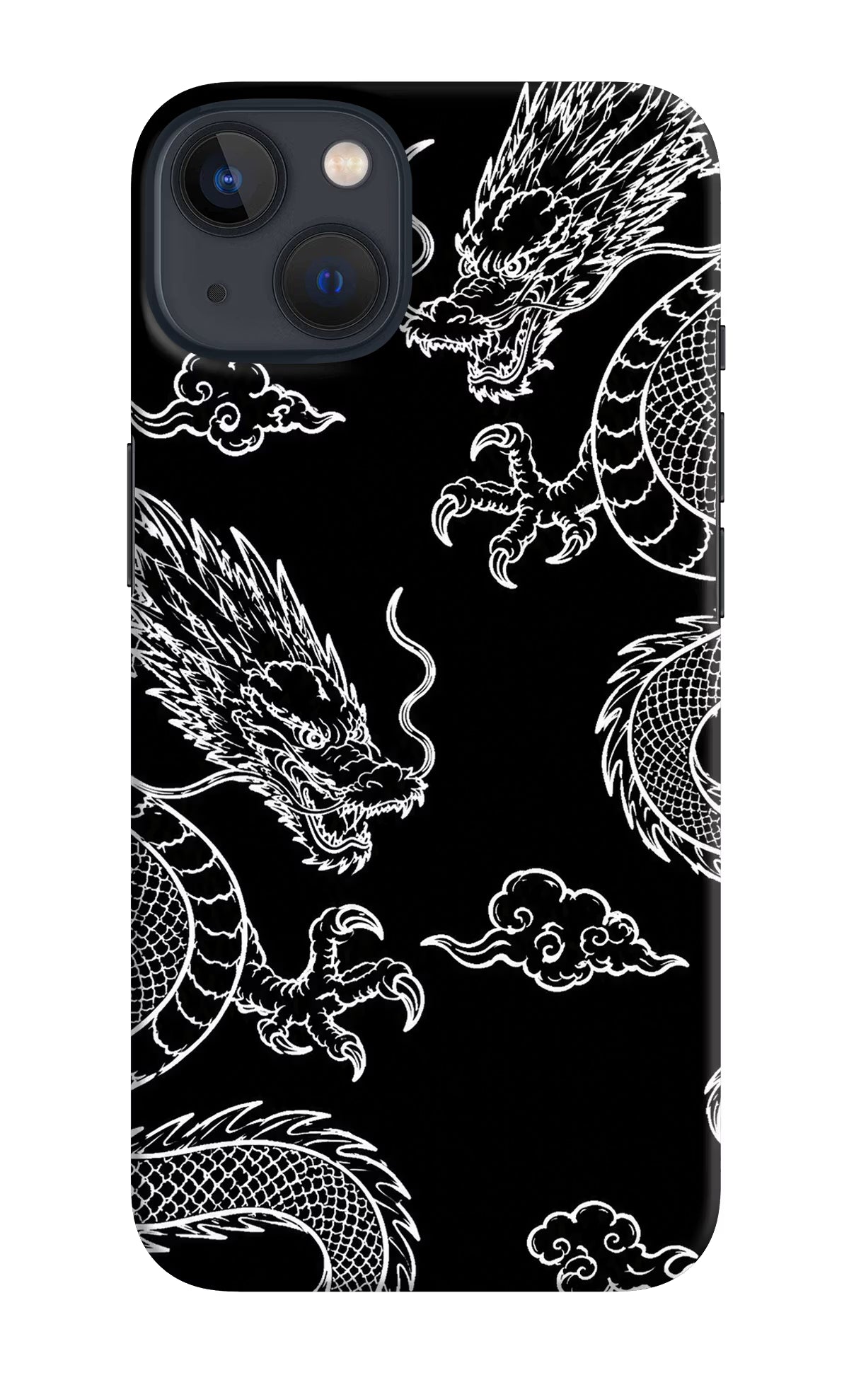 Twin Dragons iPhone 13 Mini Hard Case Back Cover by Casekaro