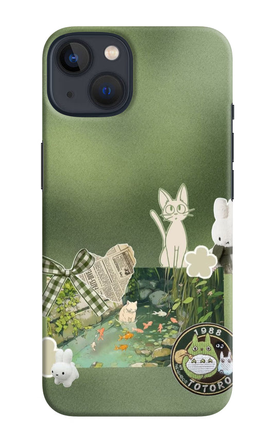 Aesthetic anime iPhone 13 Mini Hard Case Back Cover by Casekaro