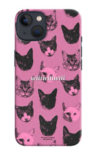 Pink Cats iPhone 13 Mini Hard Case Back Cover by Casekaro
