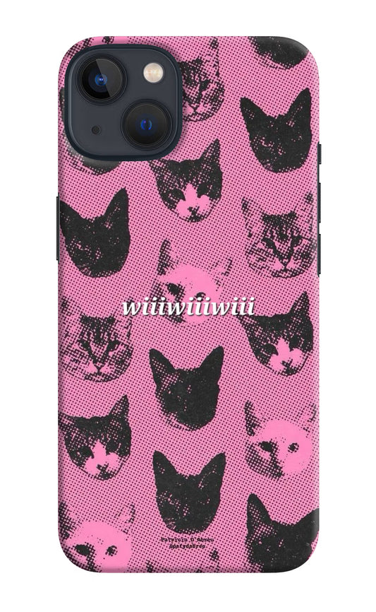 Pink Cats iPhone 13 Mini Hard Case Back Cover by Casekaro