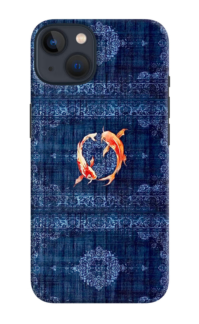 Koi Blue iPhone 13 Mini Hard Case Back Cover by Casekaro