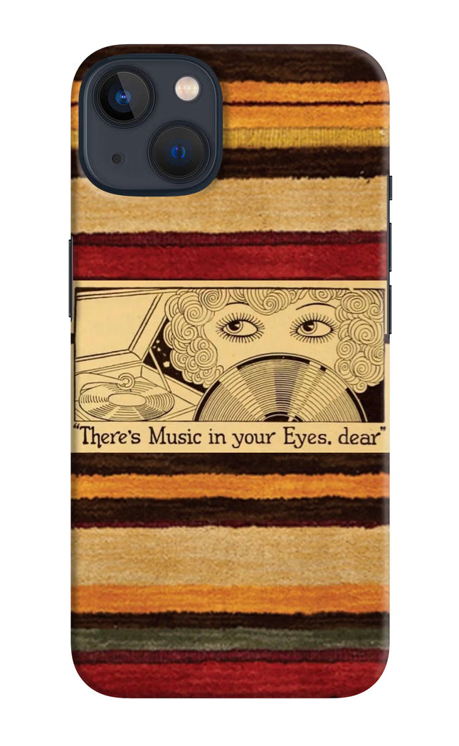 Vinyl Stripes iPhone 13 Mini Hard Case Back Cover by Casekaro