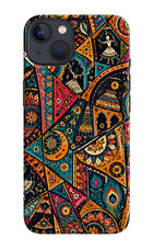 Folk Print iPhone 13 Mini Back Cover