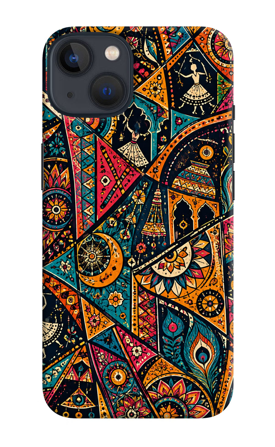 Folk Print iPhone 13 Mini Back Cover, Hard case