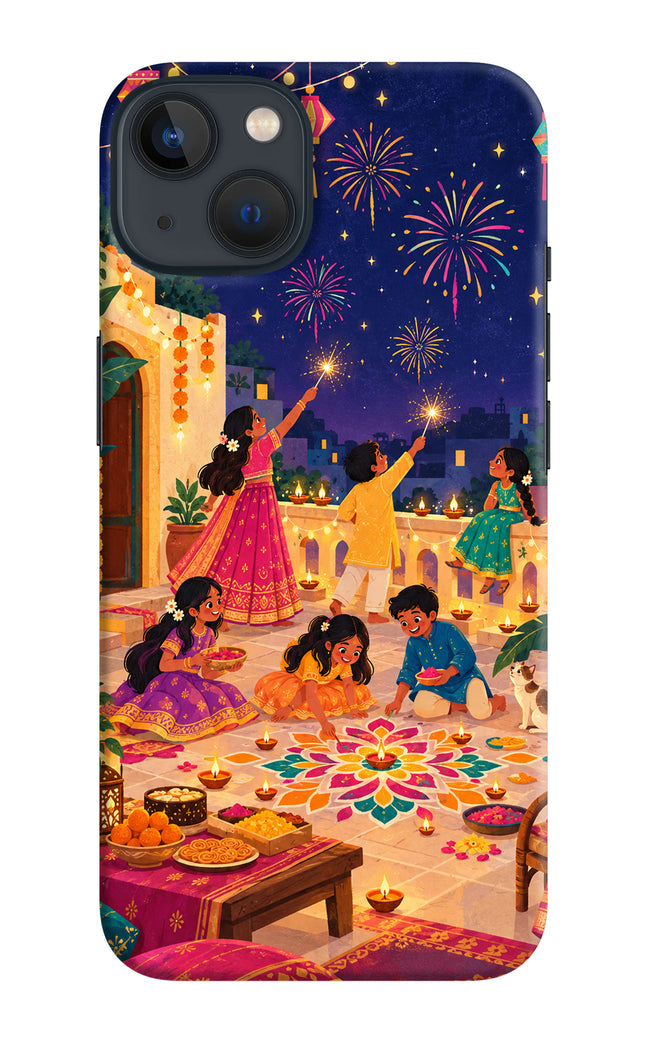 Diwali Night iPhone 13 Mini Hard Case Back Cover by Casekaro