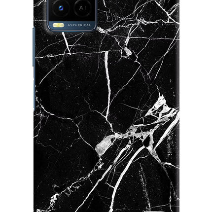 Black Marble Pattern Vivo Y21/Y21s/Y33s Hard Case Back Cover by Casekaro
