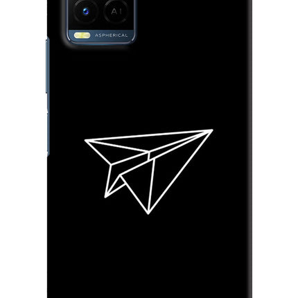 Paper Plane White Vivo Y21/Y21s/Y33s Hard Case Back Cover by Casekaro