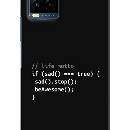 Life Motto Code Vivo Y21/Y21s/Y33s Hard Case Back Cover by Casekaro