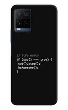 Life Motto Code Vivo Y21/Y21s/Y33s Hard Case Back Cover by Casekaro